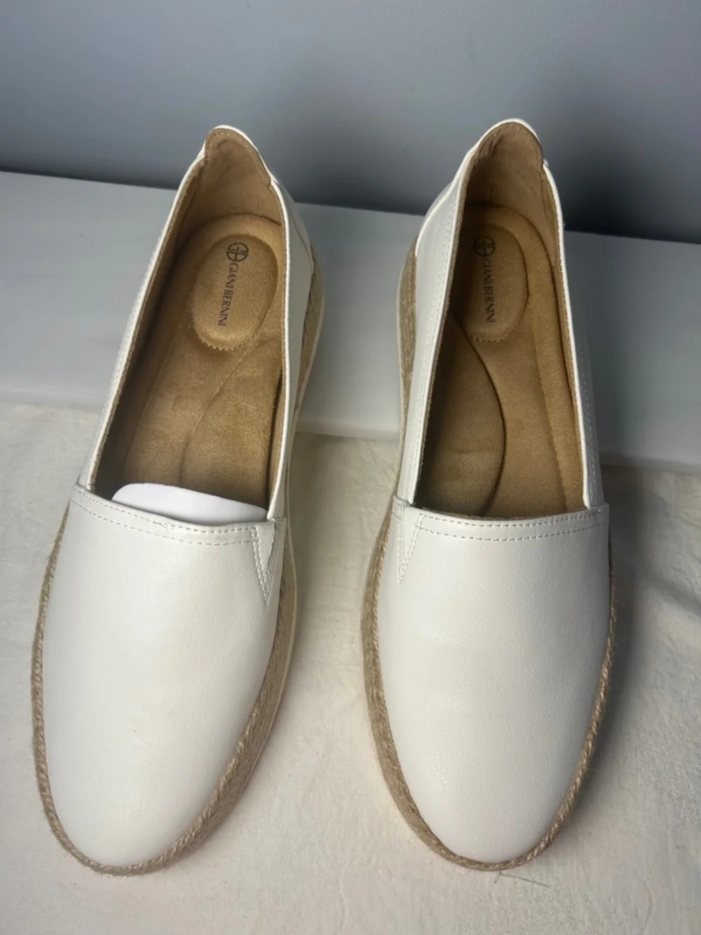 New Giani Bernini Women's Archerr Slip-On Espadrilles White Size 10